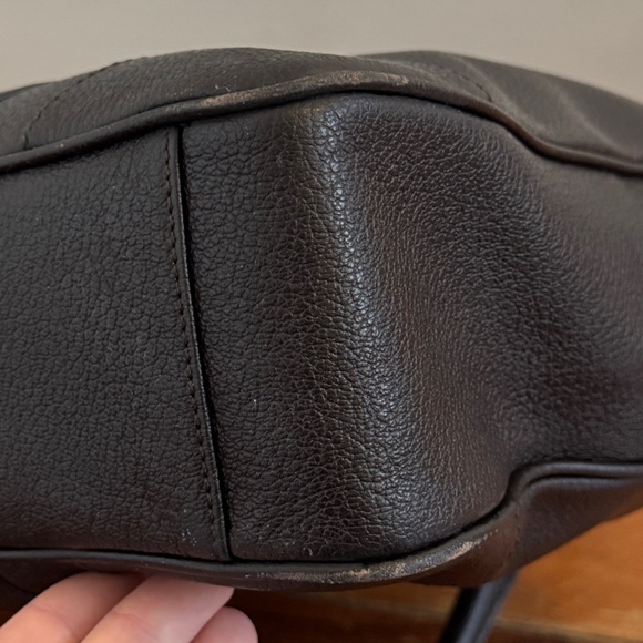 BROOKS BROTHERS  Vintage Brown Full Grain Thick Leather Briefcase Bag Gold Lock - Picture 13 of 16